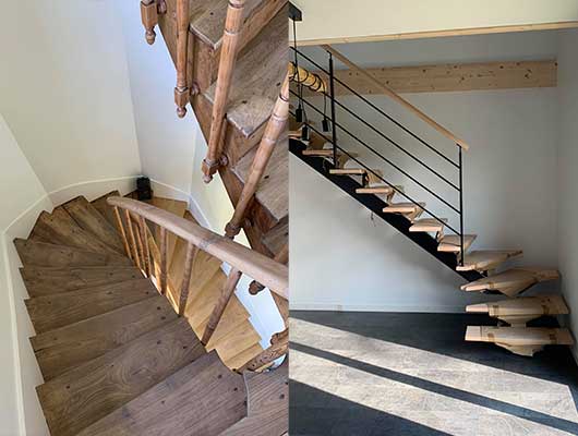 Entreprise de Menuiserie qui installe des escaliers sur la région de Dinard, Pleurtuit, Lancieux et Saint-Malo